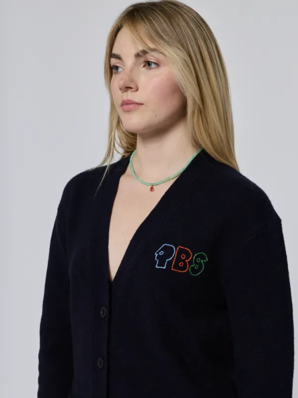 "pbs retro logo" Cluny Cardigan sold by Lingua Franca NYC