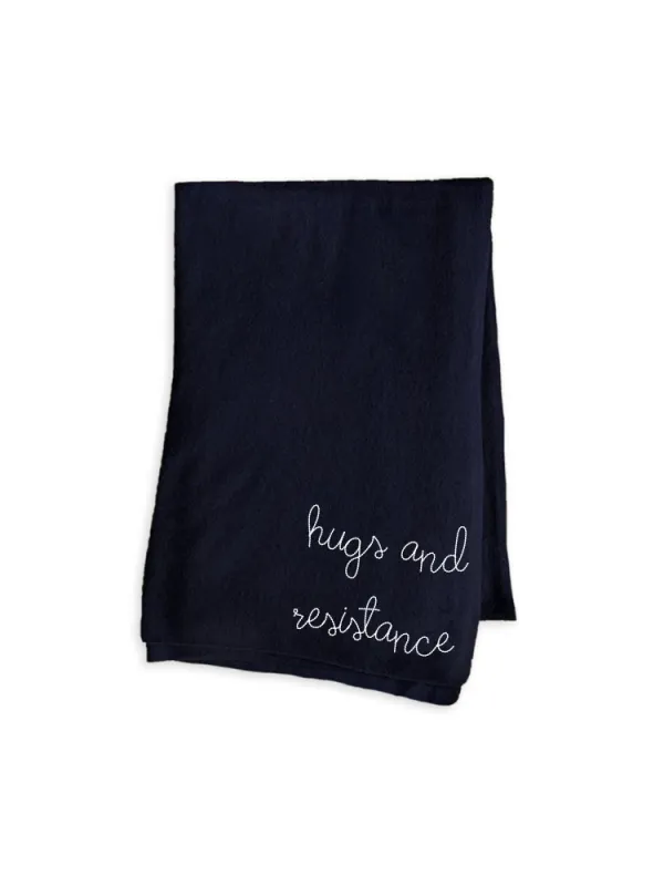 "hugs and resistance" Scarf made by Lingua Franca NYC