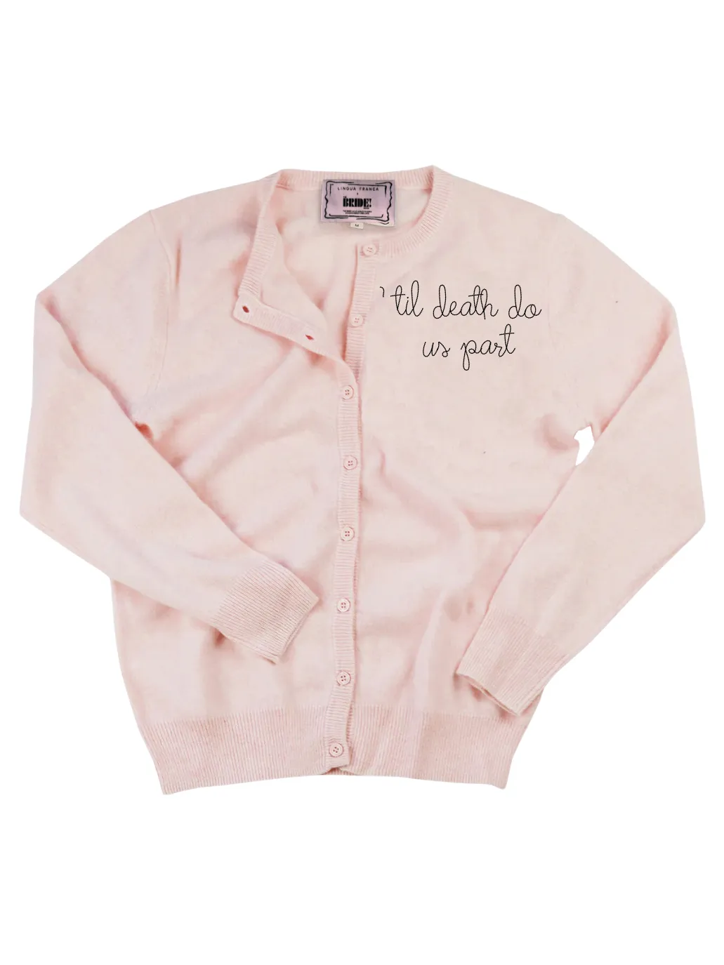 "'til death do us part" Classic Cardigan sold by Lingua Franca NYC product image thumbnail 5