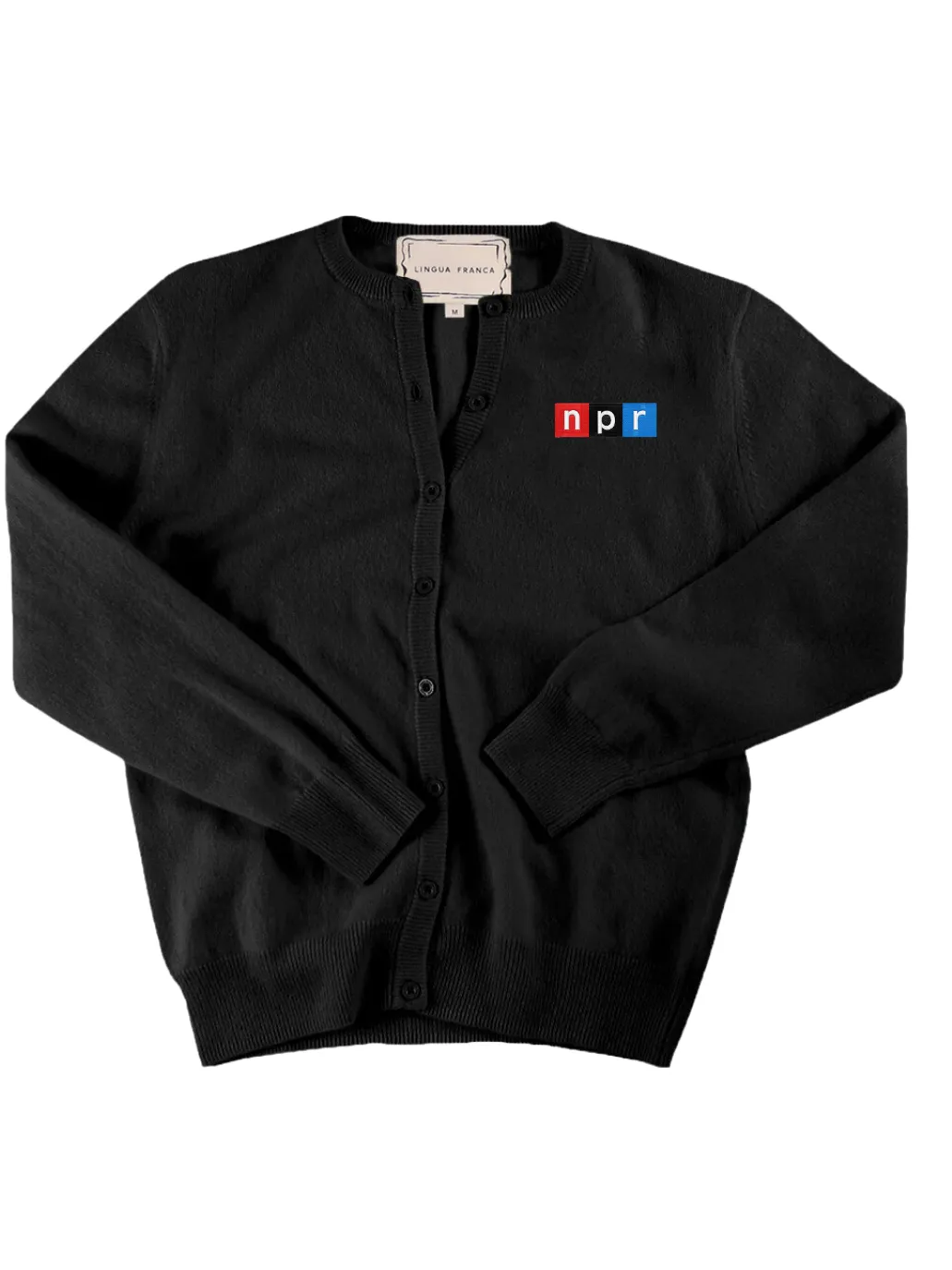 "npr block logo"Classic Cardigan sold by Lingua Franca NYC product image thumbnail 3