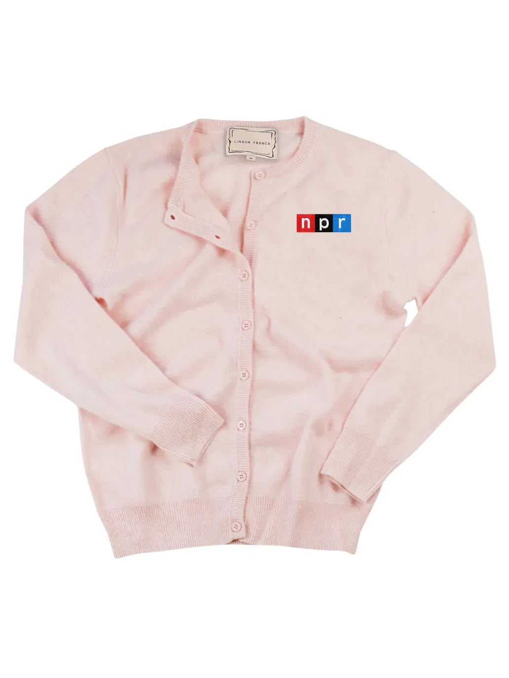 "npr block logo"Classic Cardigan sold by Lingua Franca NYC product image thumbnail 2