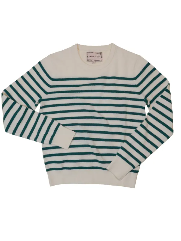 Custom Hunter Stripe Crewneck sold by Lingua Franca NYC