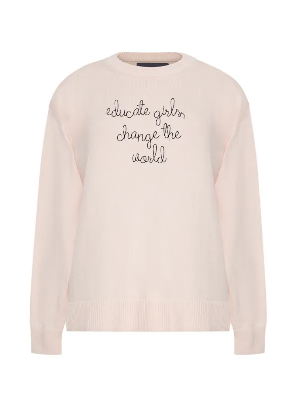 "educate girls, change the world"  Maxine Sweater made by Lingua Franca NYC