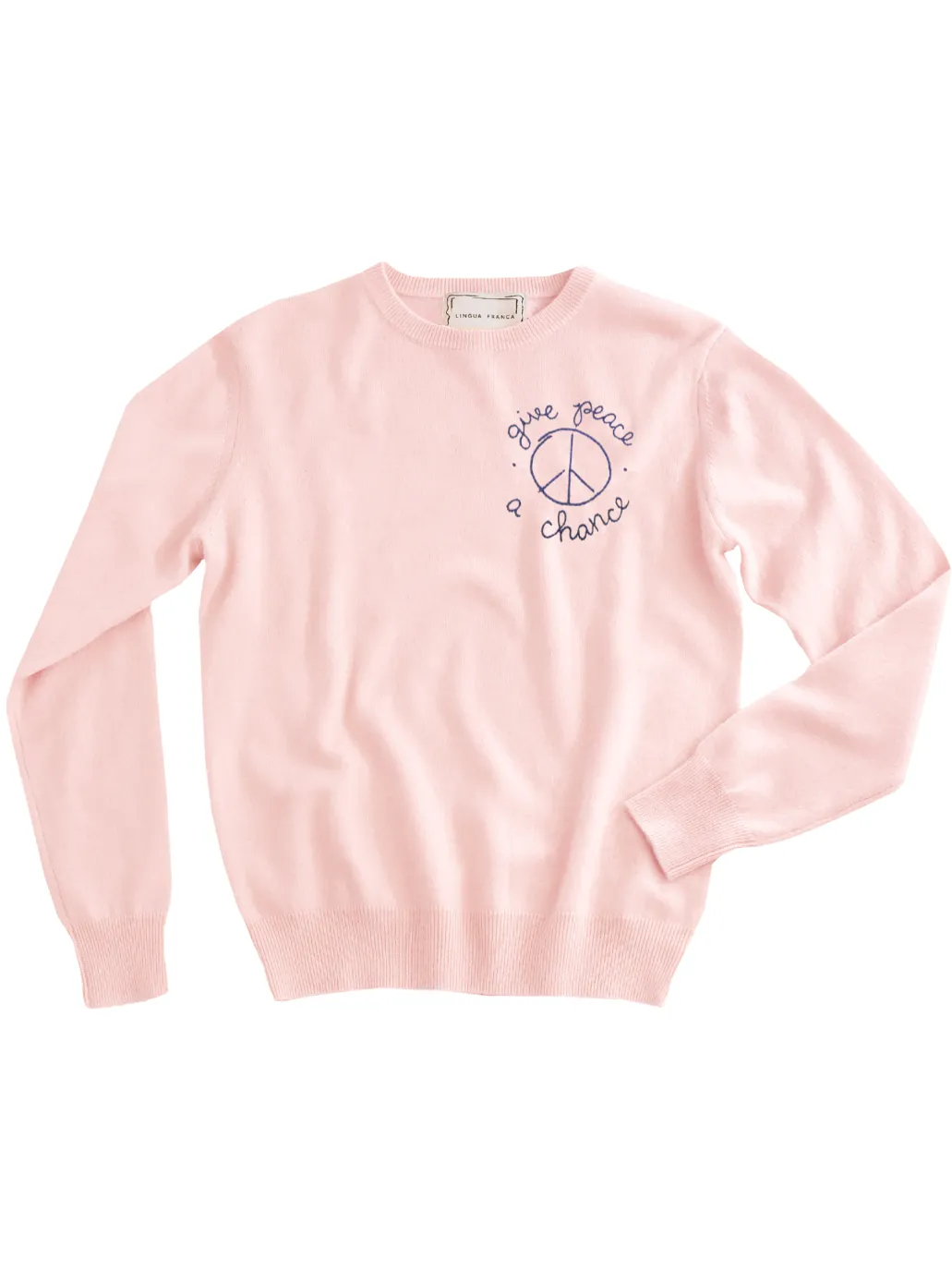"give peace a chance" Women's Crewneck sold by Lingua Franca NYC product image thumbnail 4