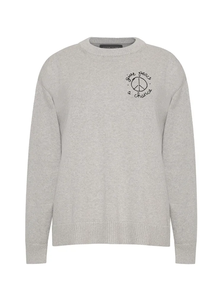 "give peace a chance" Maxine Sweater sold by Lingua Franca NYC product image thumbnail 4
