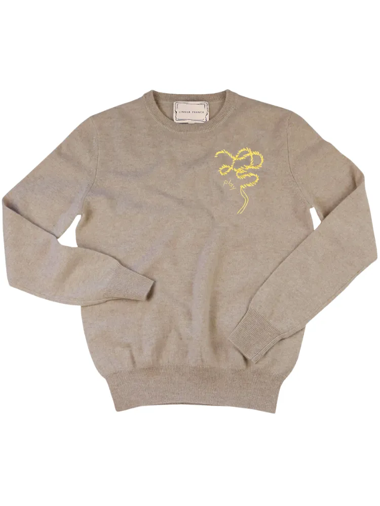 "play" Women's Crewneck sold by Lingua Franca NYC product image thumbnail 2