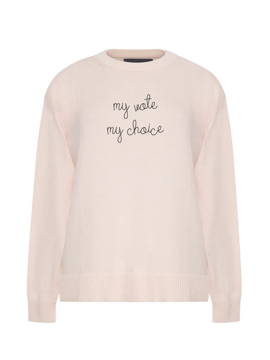 "my vote my choice" Maxine Sweater sold by Lingua Franca NYC product image thumbnail 4