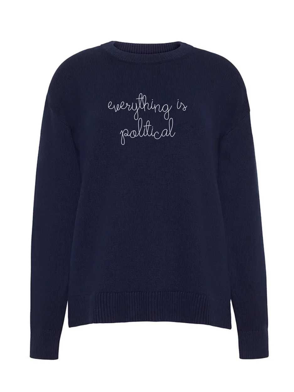 "everything is political" Maxine Sweater sold by Lingua Franca NYC