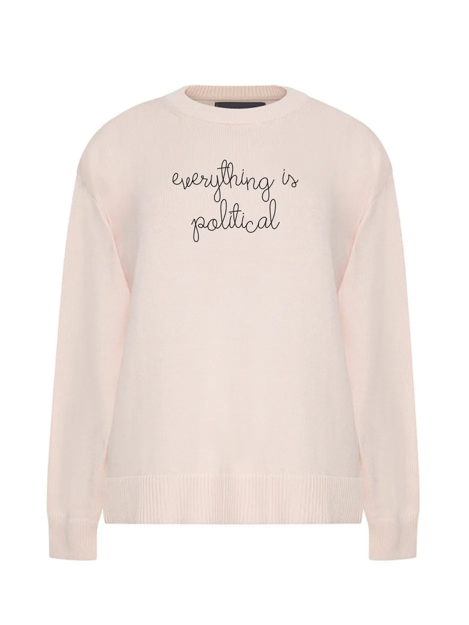 "everything is political" Maxine Sweater sold by Lingua Franca NYC product image thumbnail 3