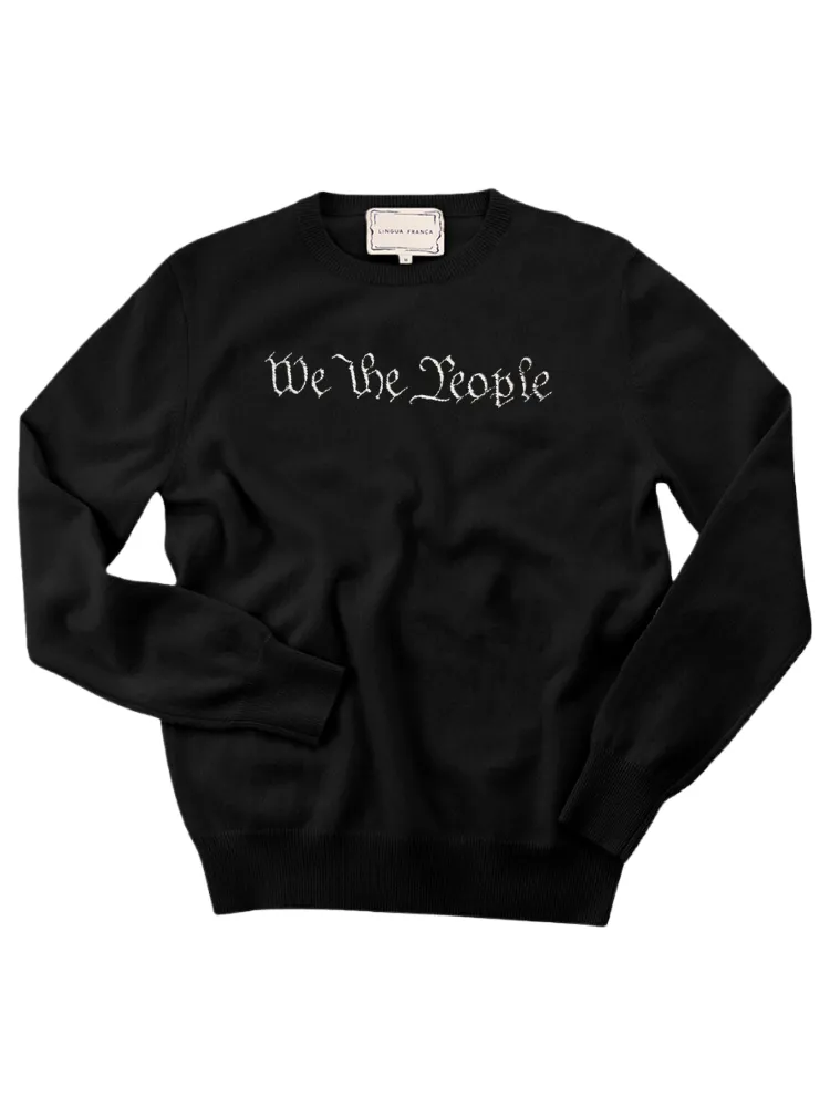 "we the people" Constitution Edition Women's Crewneck sold by Lingua Franca NYC product image thumbnail 2