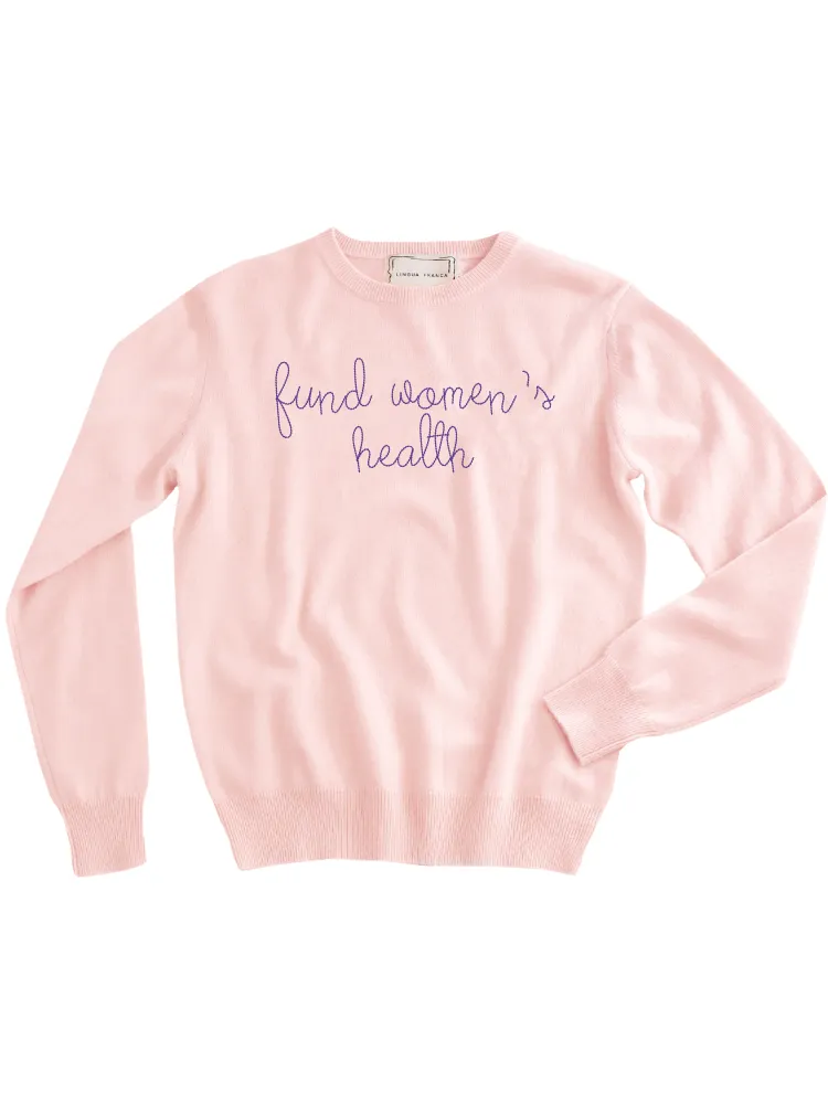 "fund women's health" Women's Crewneck sold by Lingua Franca NYC product image thumbnail 2