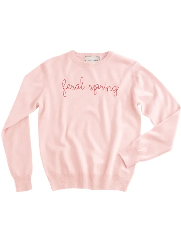 "feral spring" Women's Crewneck made by Lingua Franca NYC