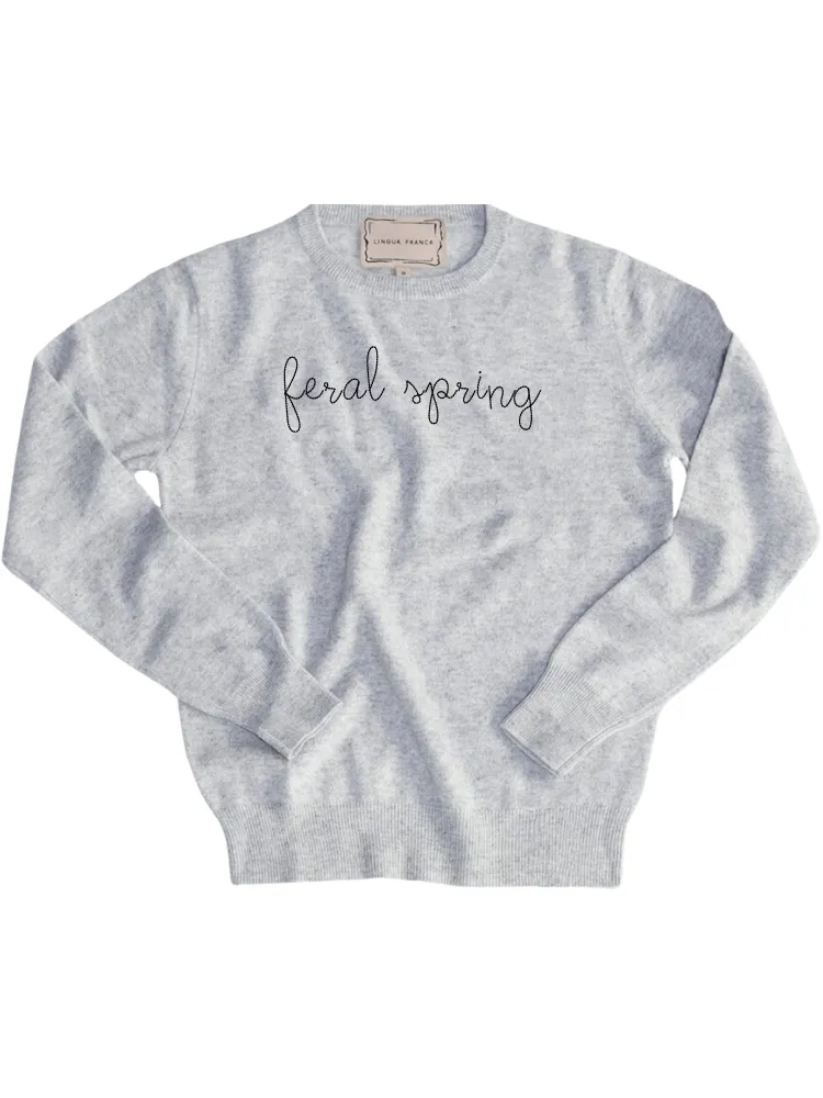 "feral spring" Women's Crewneck sold by Lingua Franca NYC product image thumbnail 5