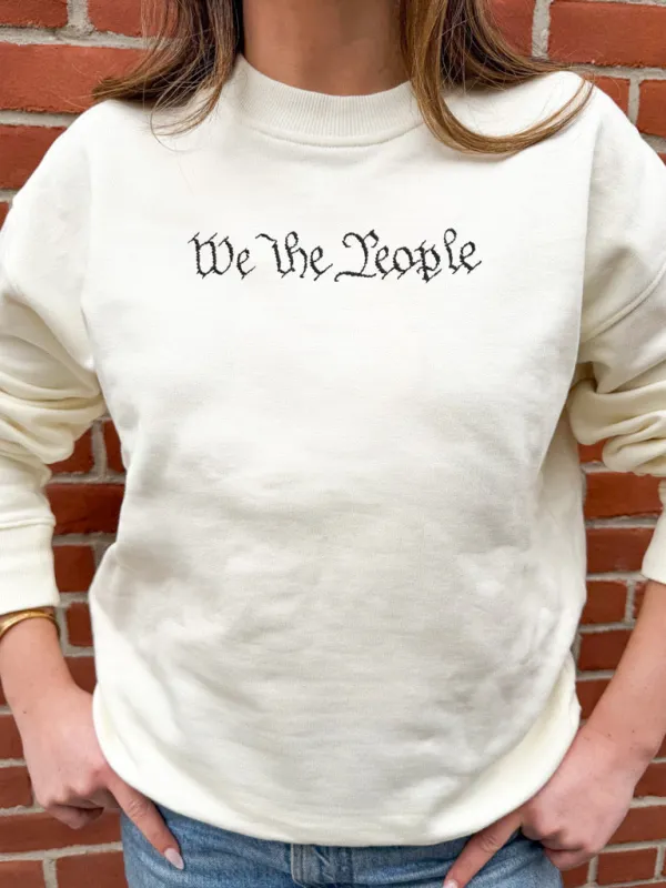 "we the people" Constitution Edition Women's Sweatshirt made by Lingua Franca NYC