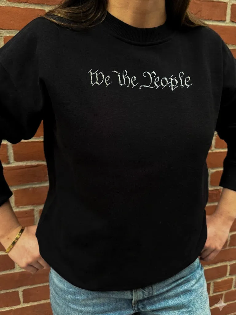"we the people" Constitution Edition Women's Sweatshirt sold by Lingua Franca NYC product image thumbnail 2