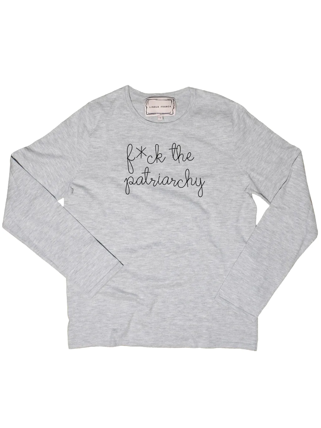 "F*ck the Patriarchy" Mara Crewneck sold by Lingua Franca NYC product image thumbnail 2