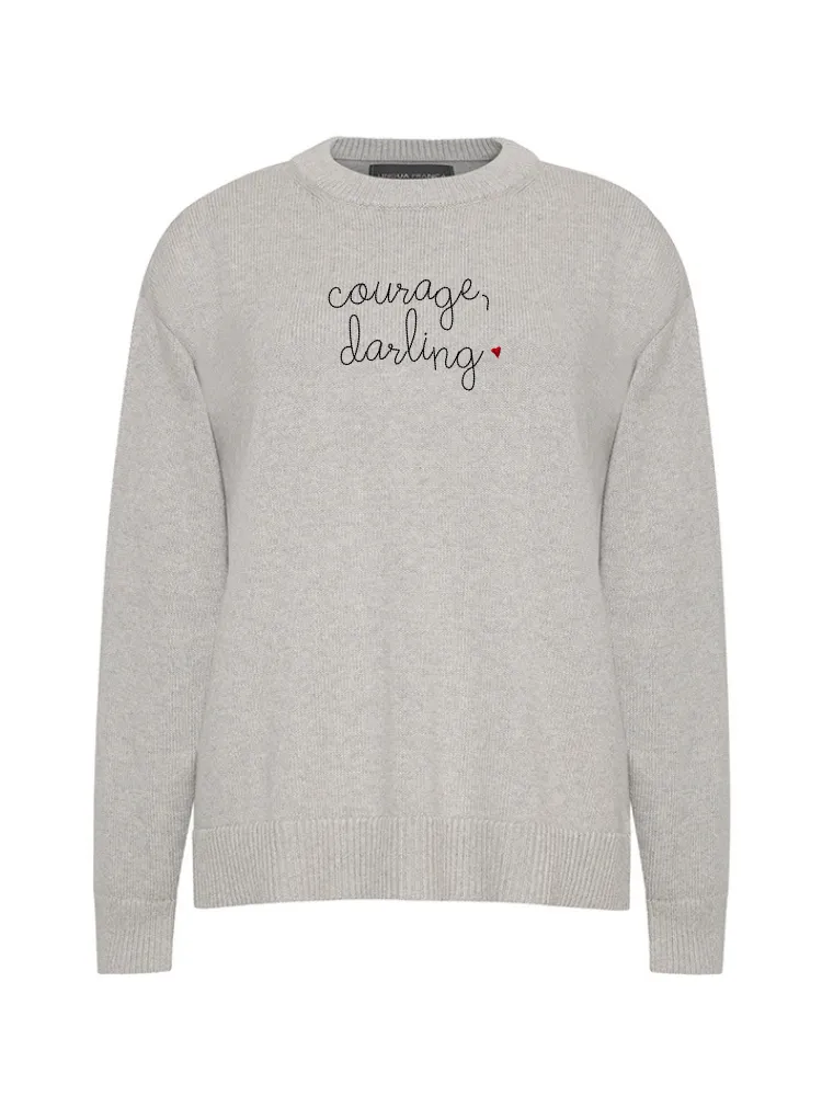 "courage, darling" Maxine Sweater sold by Lingua Franca NYC product image thumbnail 5