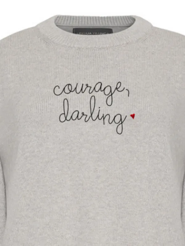 "courage, darling" Maxine Sweater made by Lingua Franca NYC