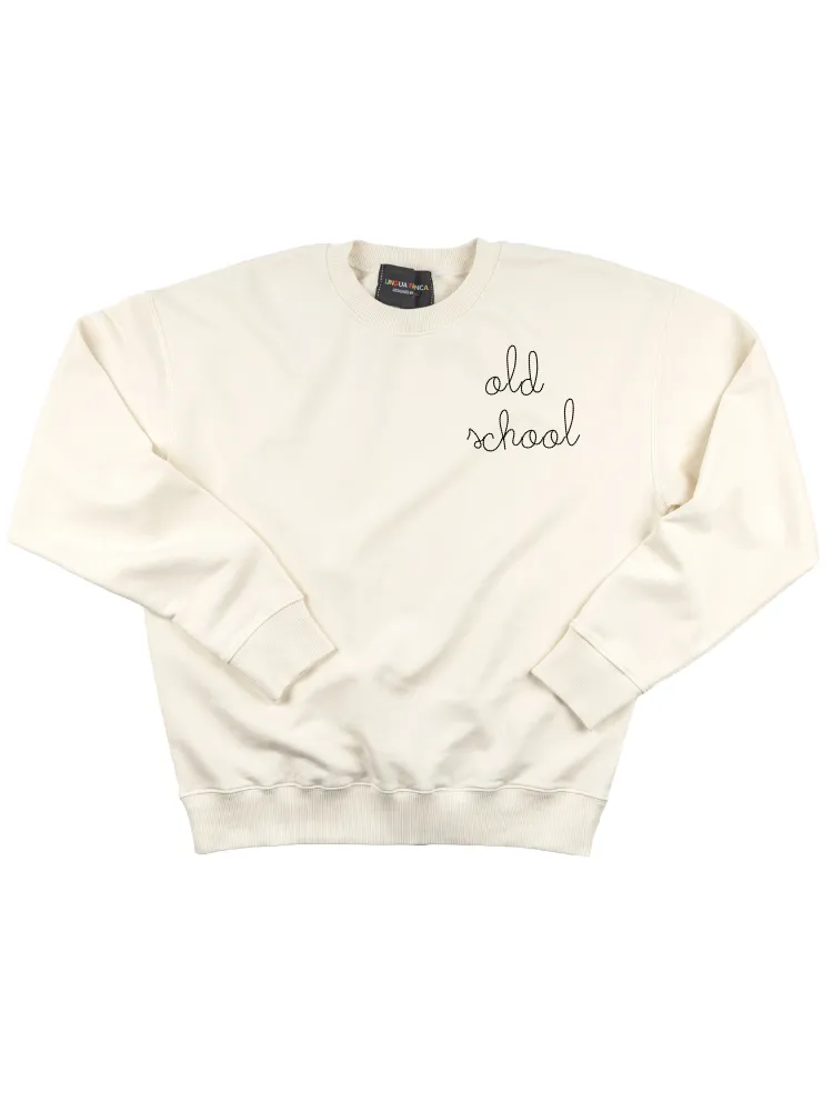 "old school" Men's Sweatshirt sold by Lingua Franca NYC product image thumbnail 2