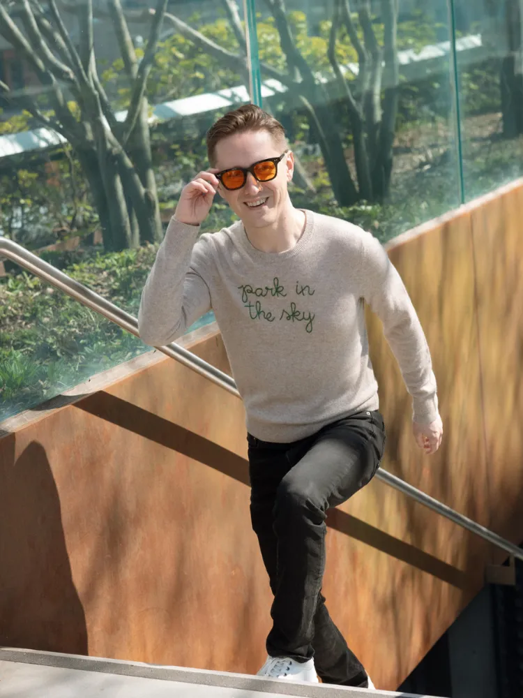 "park in the sky" Crewneck sold by Lingua Franca NYC product image thumbnail 2