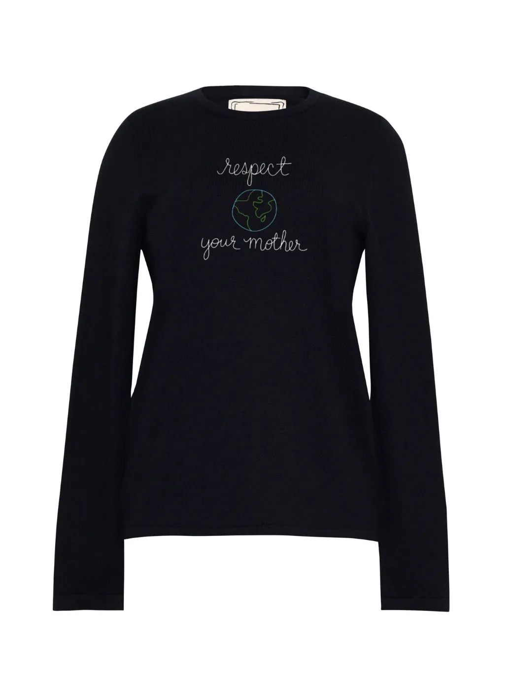 "respect your mother" Mara Crewneck sold by Lingua Franca NYC product image thumbnail 4