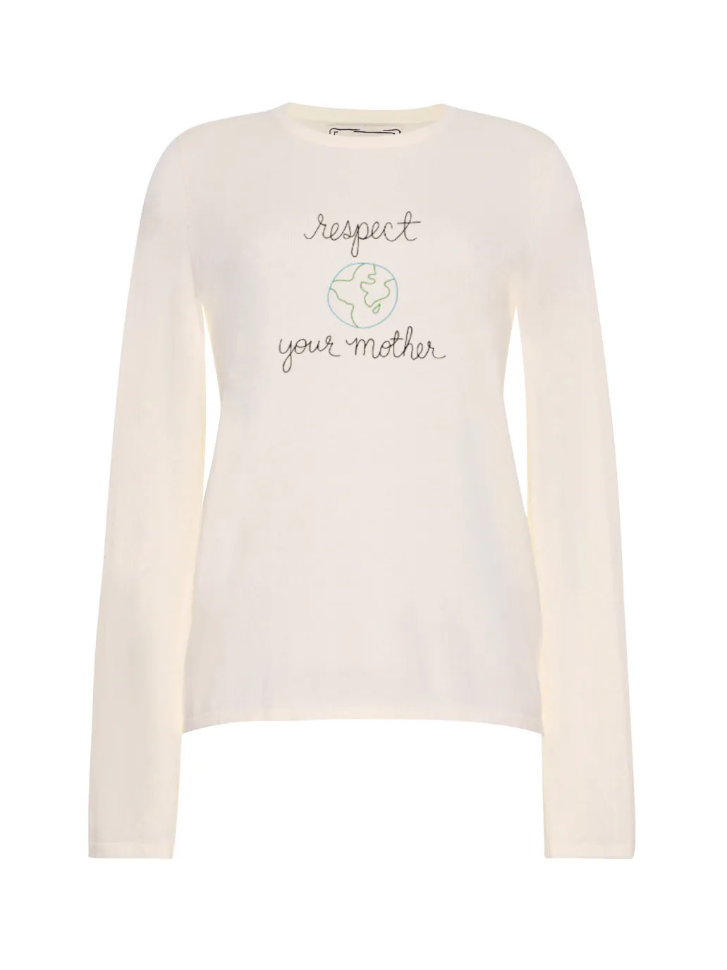 "respect your mother" Mara Crewneck sold by Lingua Franca NYC product image thumbnail 5