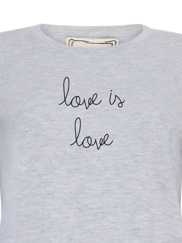 "love is love" Mara Crewneck made by Lingua Franca NYC