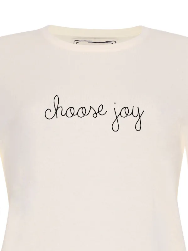 "choose joy" Mara Crewneck made by Lingua Franca NYC