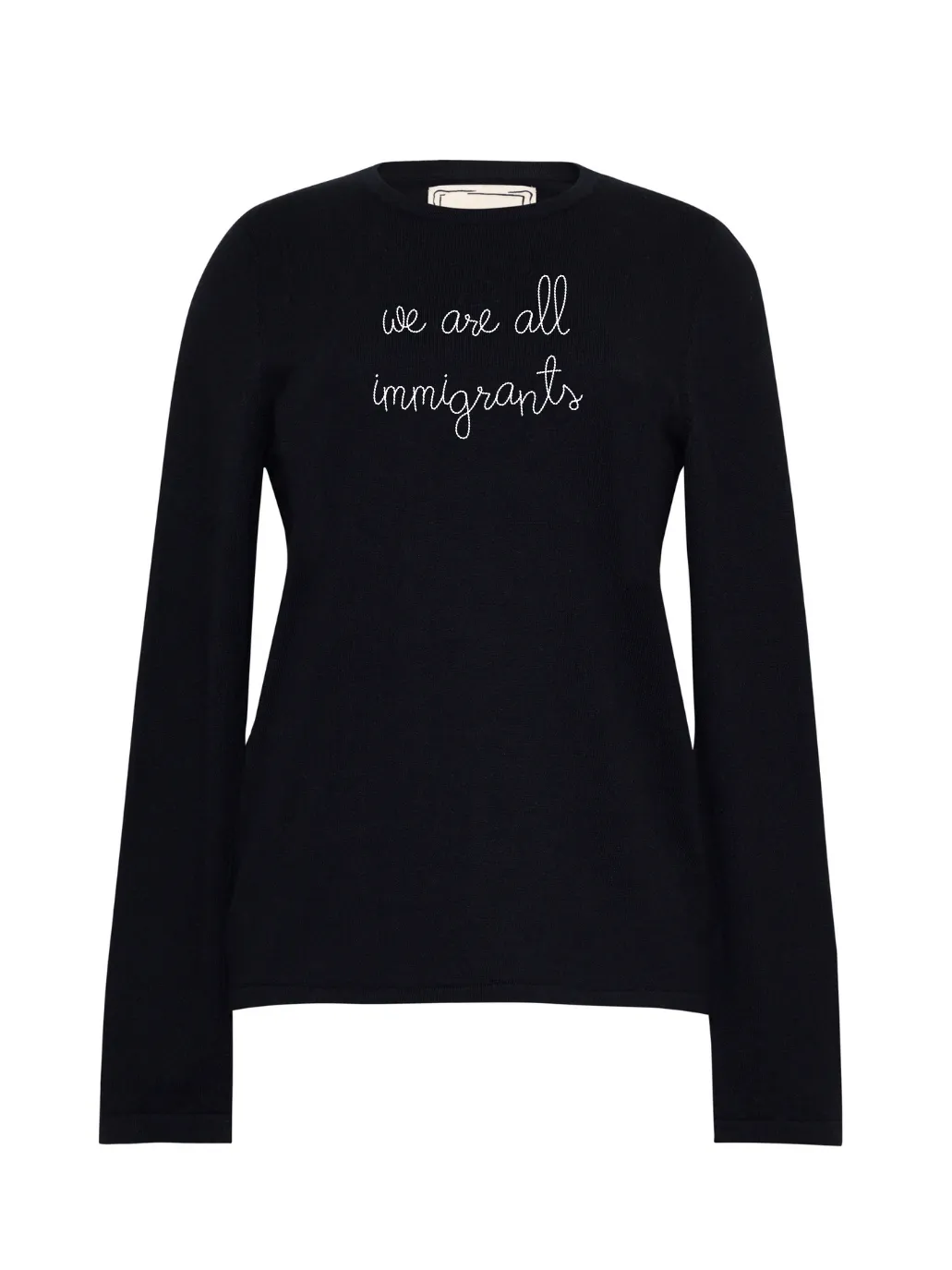 "we are all immigrants" Mara Crewneck sold by Lingua Franca NYC product image thumbnail 4