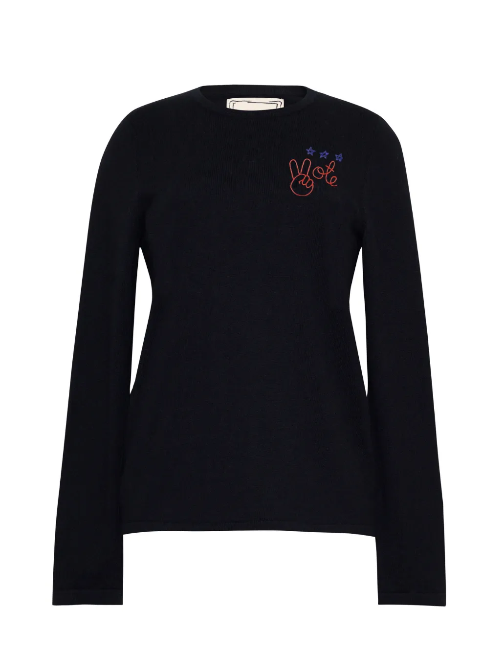 "peace and vote" Mara Crewneck sold by Lingua Franca NYC product image thumbnail 4