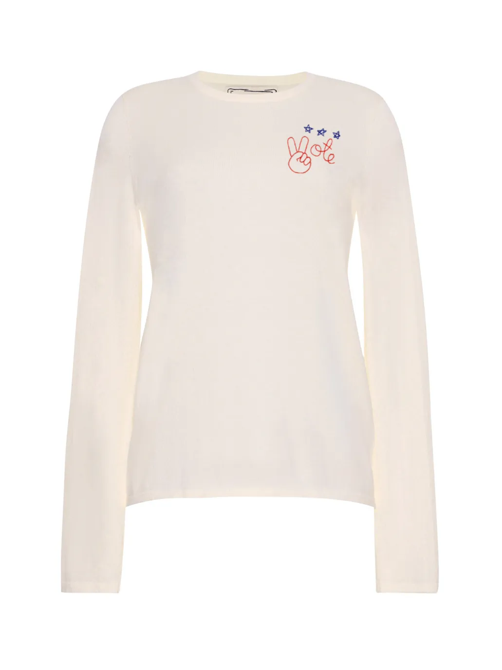 "peace and vote" Mara Crewneck sold by Lingua Franca NYC product image thumbnail 5