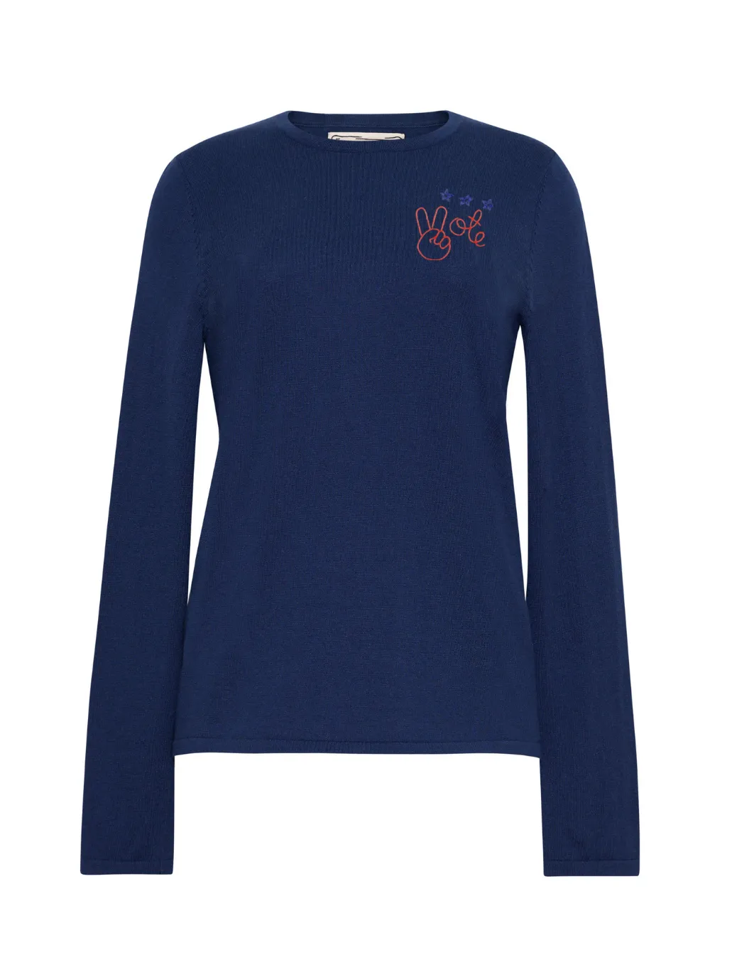"peace and vote" Mara Crewneck sold by Lingua Franca NYC product image thumbnail 2