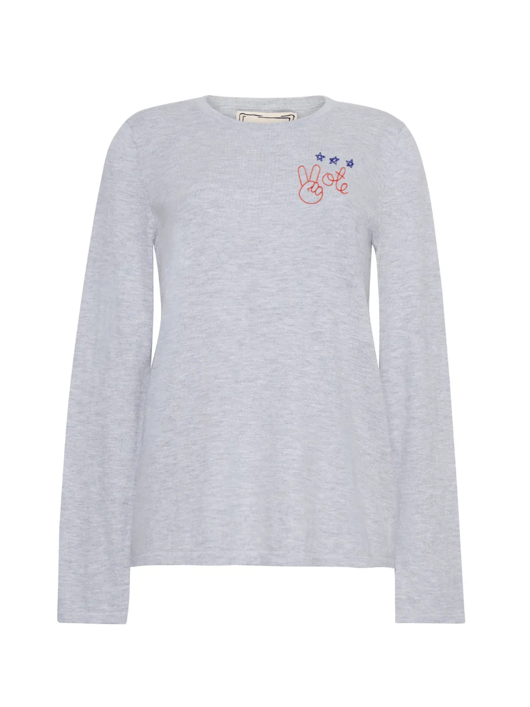 "peace and vote" Mara Crewneck sold by Lingua Franca NYC product image thumbnail 3