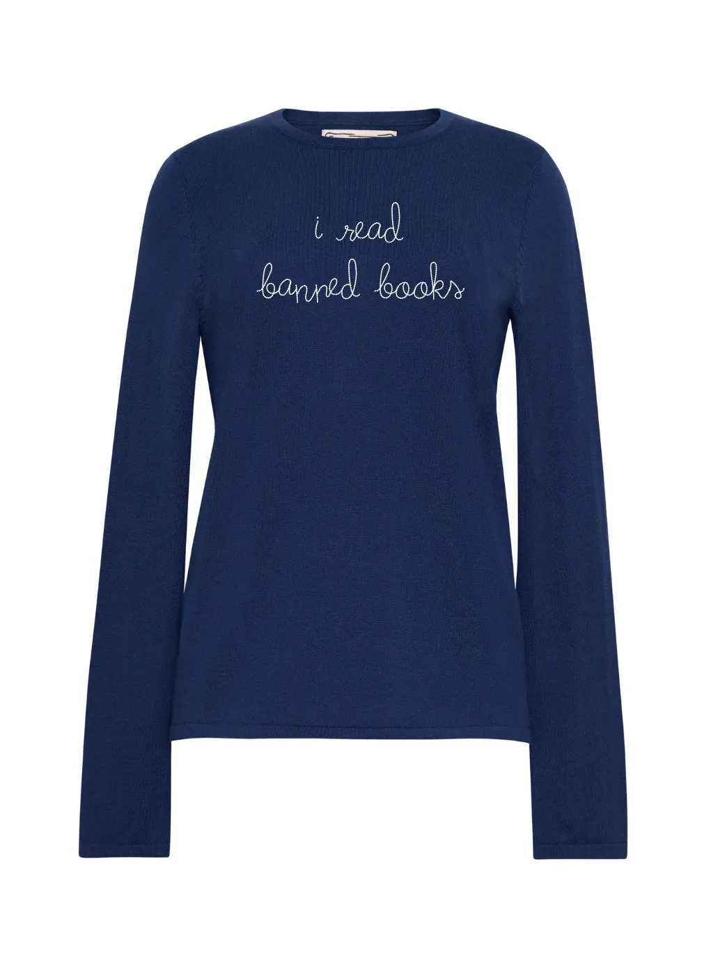 "i read banned books" Mara Crewneck sold by Lingua Franca NYC product image thumbnail 5