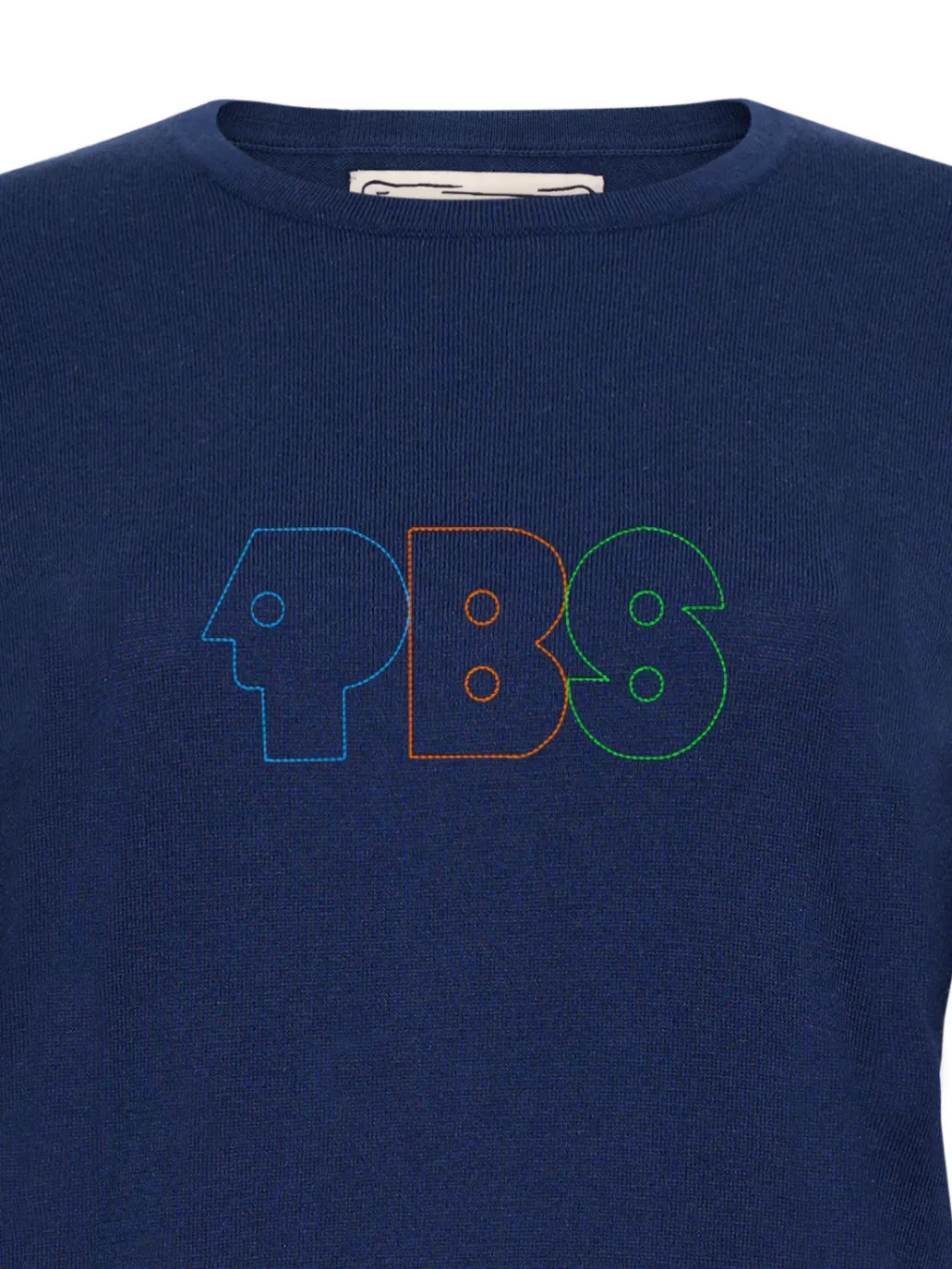 "PBS retro logo" Mara Crewneck sold by Lingua Franca NYC