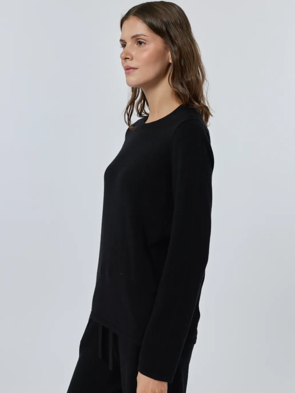 Sans Stitching Silk Cashmere Crewneck sold by Lingua Franca NYC product image thumbnail 3