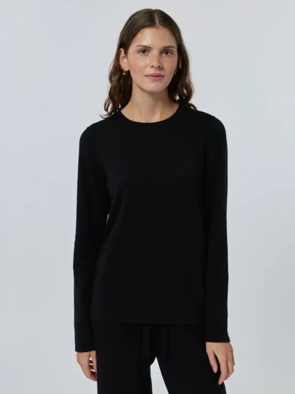 Sans Stitching Silk Cashmere Crewneck made by Lingua Franca NYC