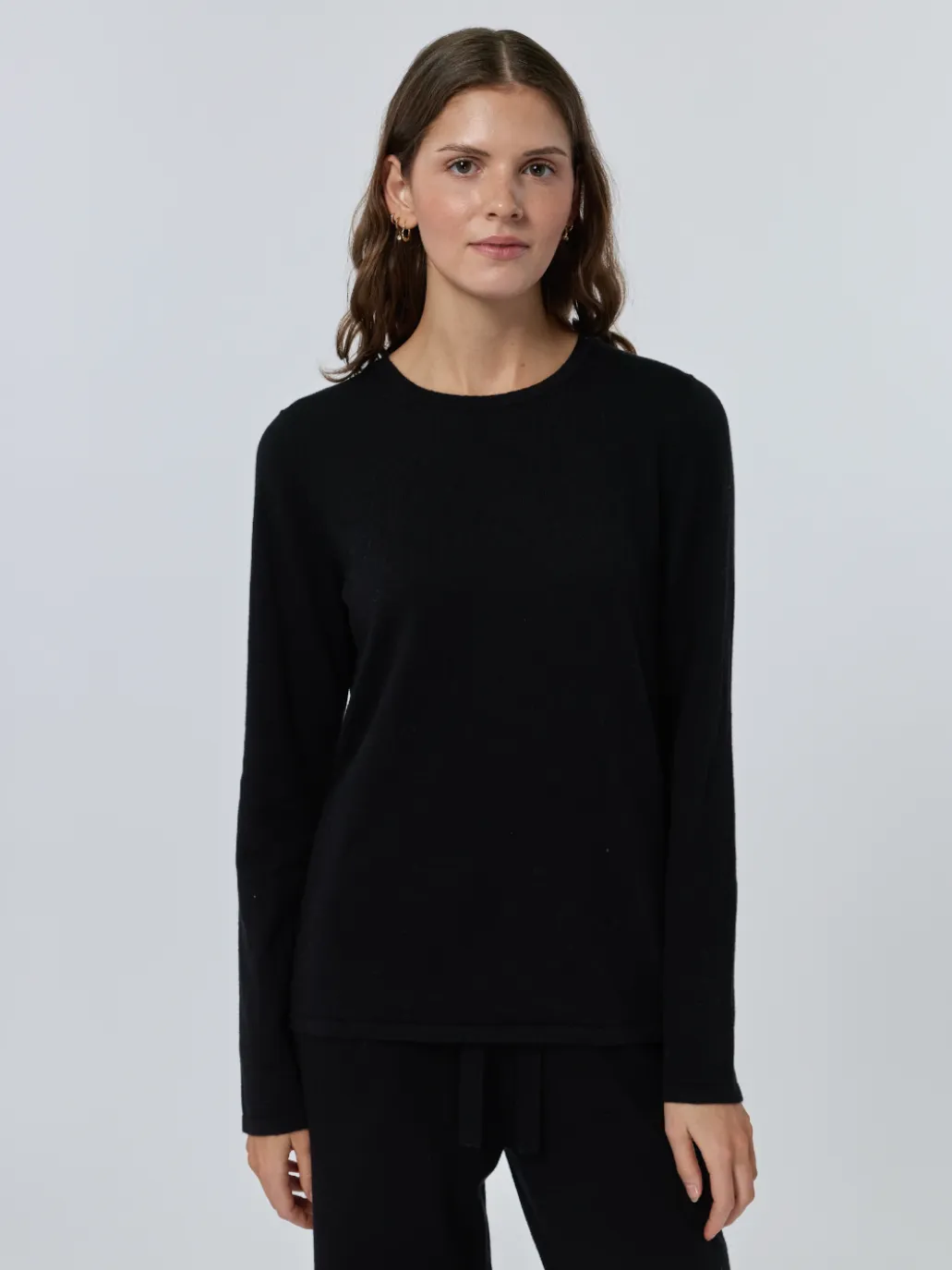 Sans Stitching Silk Cashmere Crewneck sold by Lingua Franca NYC