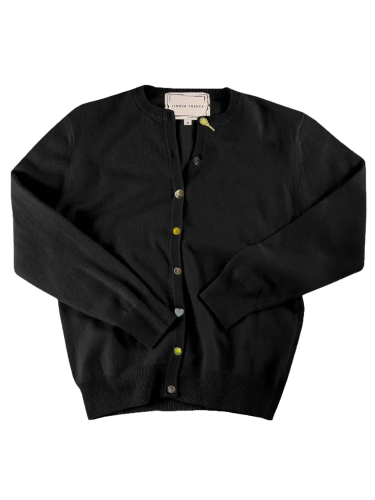 Women's 100% Cashmere Tennis Cardigan sold by Lingua Franca NYC product image thumbnail 5