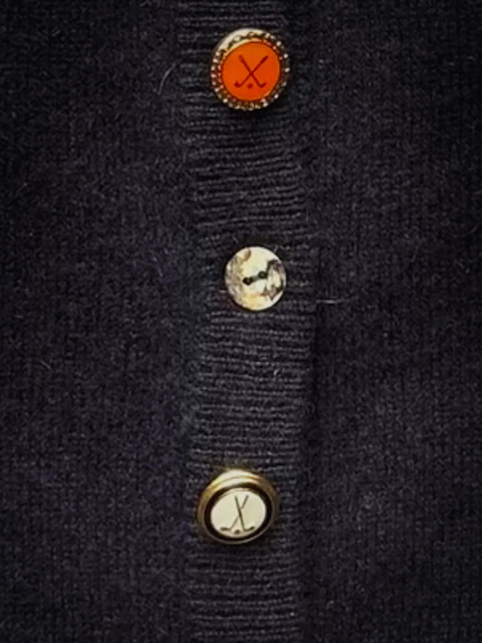 Women's 100% Cashmere Golf Cardigan sold by Lingua Franca NYC product image thumbnail 4