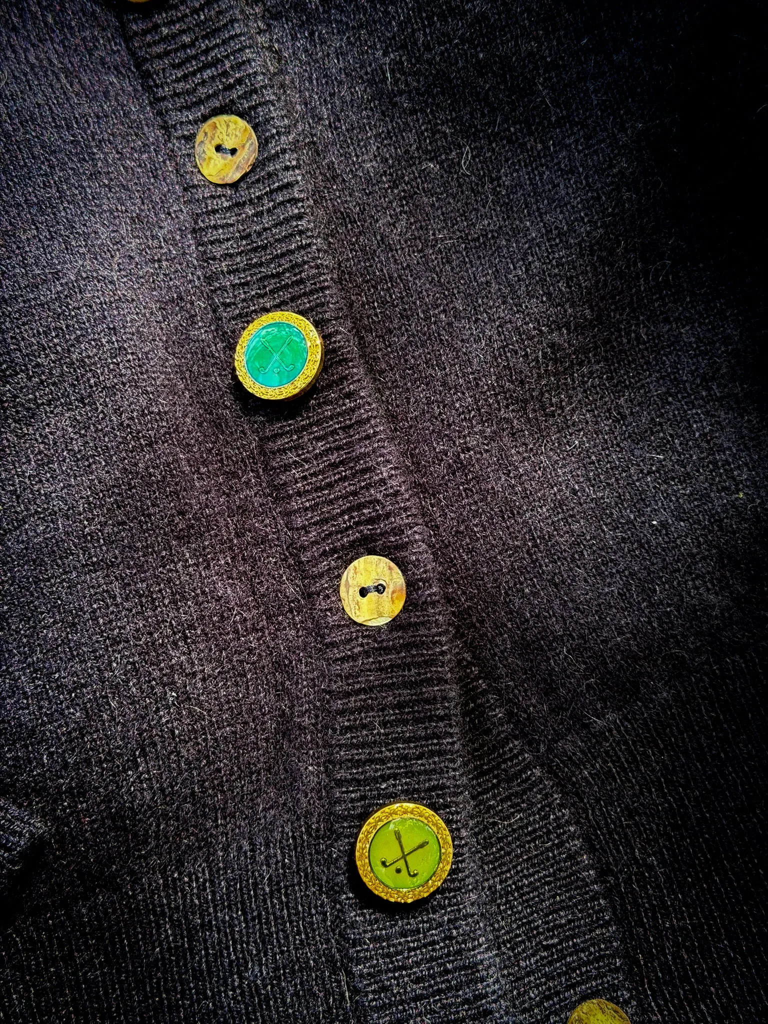 Women's 100% Cashmere Golf Cardigan sold by Lingua Franca NYC product image thumbnail 2