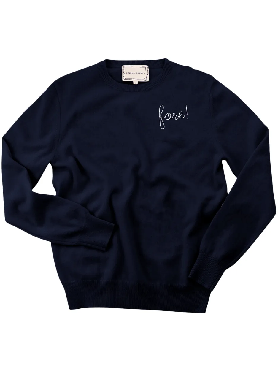 "fore!" Women's Crewneck sold by Lingua Franca NYC product image thumbnail 4
