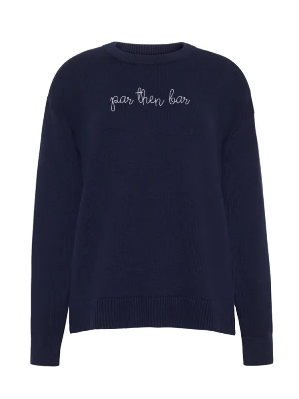 "par then bar"  Maxine Sweater made by Lingua Franca NYC