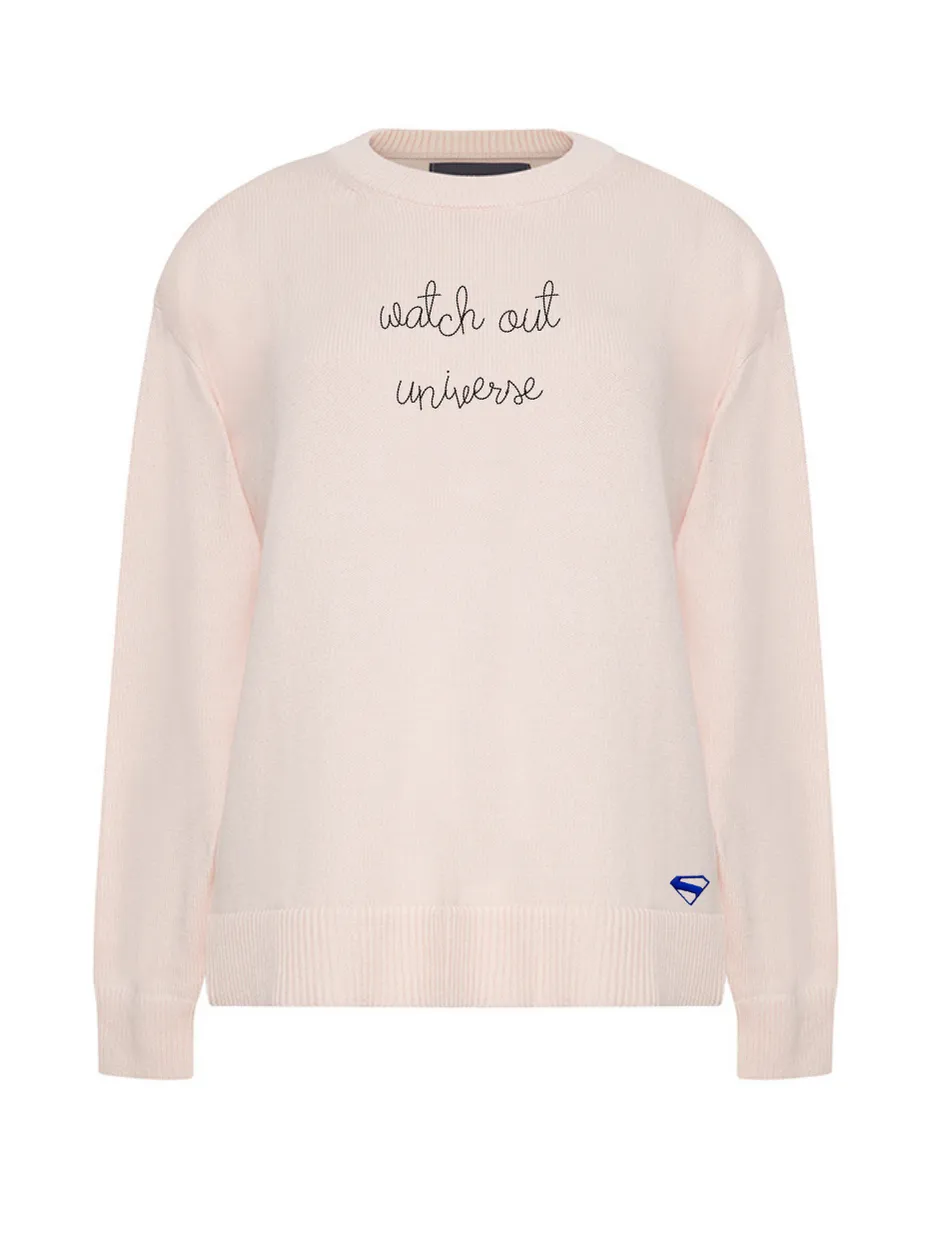 "watch out universe" Maxine Sweater sold by Lingua Franca NYC product image thumbnail 2