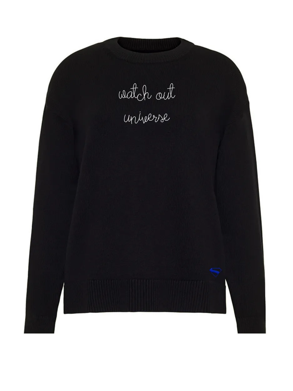 "watch out universe" Maxine Sweater sold by Lingua Franca NYC product image thumbnail 5