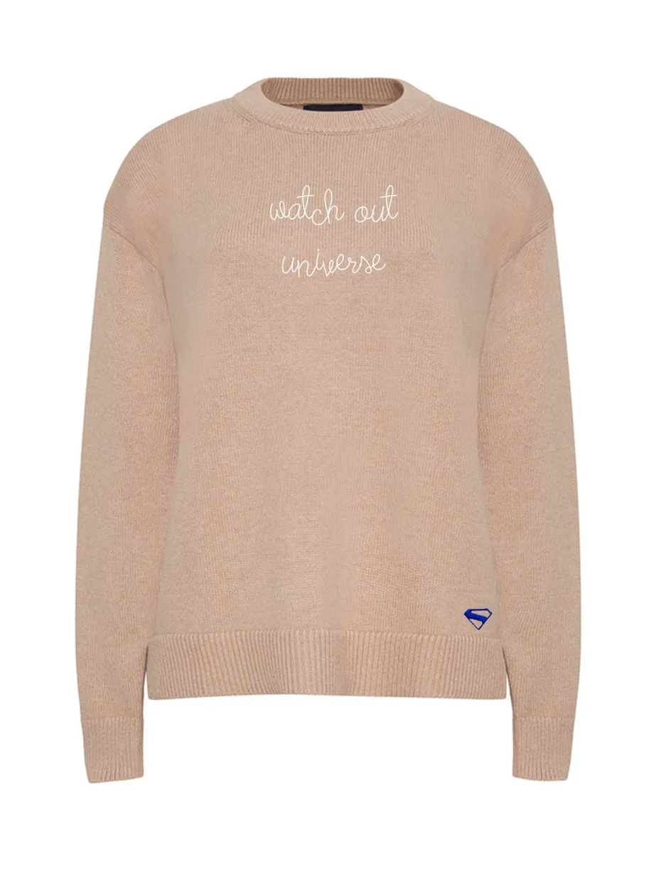 "watch out universe" Maxine Sweater sold by Lingua Franca NYC product image thumbnail 4