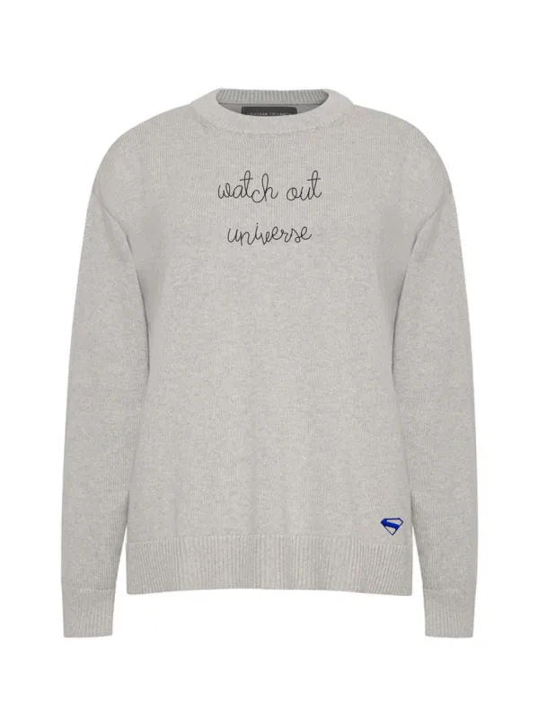 "watch out universe" Maxine Sweater made by Lingua Franca NYC