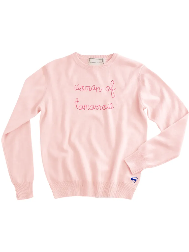 "woman of tomorrow" Women's Crewneck sold by Lingua Franca NYC product image thumbnail 3