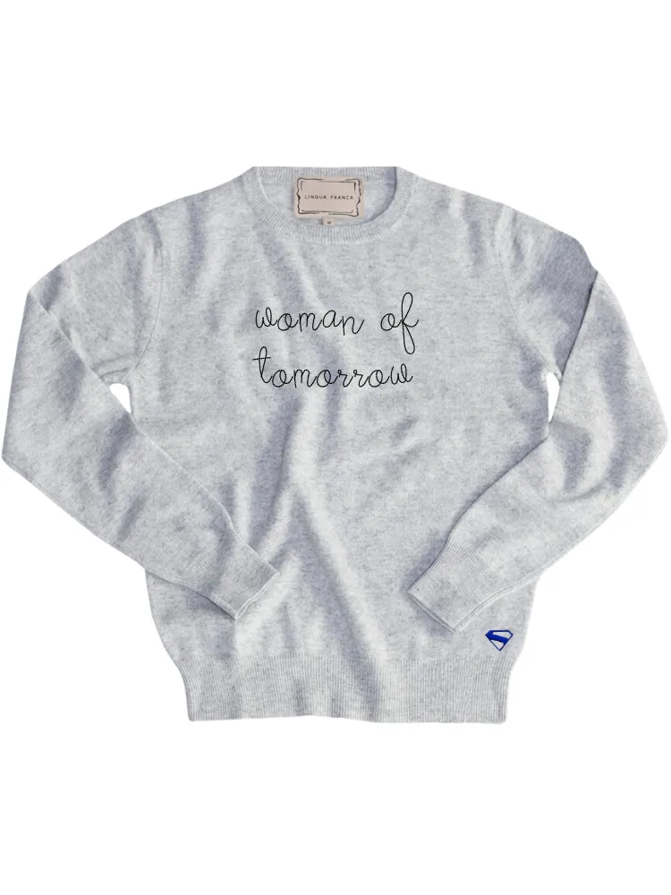 "woman of tomorrow" Women's Crewneck sold by Lingua Franca NYC product image thumbnail 5