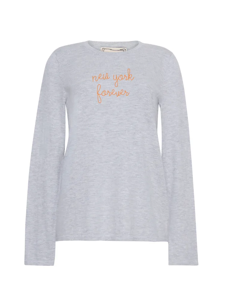"new york forever" Mara Crewneck sold by Lingua Franca NYC product image thumbnail 2